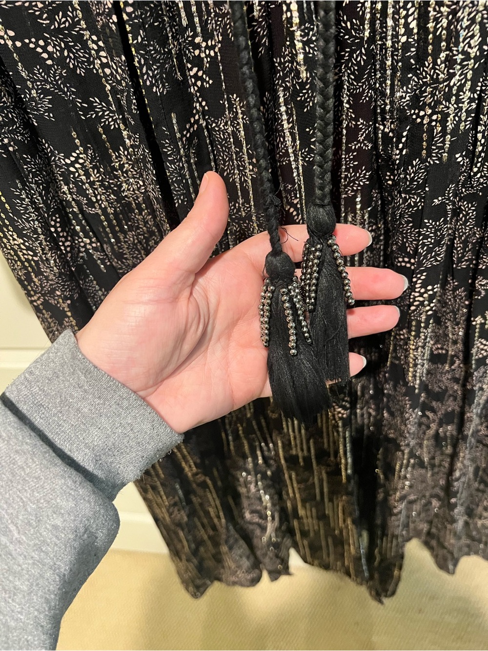 Zara Black Sheer Long Duster Robe - Picture 5 of 6